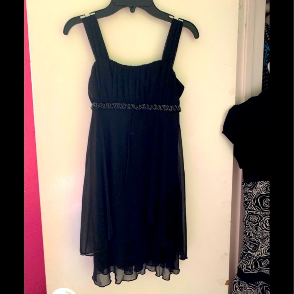A City Triangles beaded sleeveless dress.